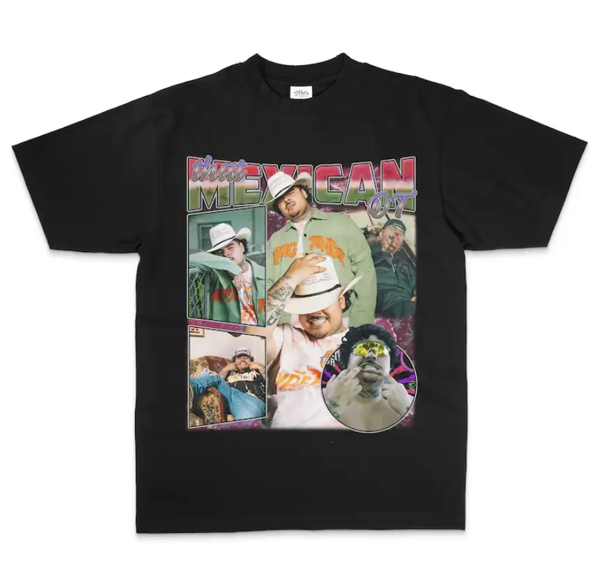 Texas Rap T-Shirt Featuring That Mexican OT and Southern Streetwear Aesthetic