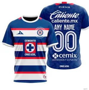 Personalized LIGA MX Cruz Azul Shirt 3D 2026-27 Soccer Jersey | Custom Name Breathable Football Shirt