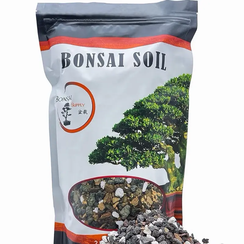 Bonsai Soil All Purpose Mix | Fast Draining Pre Blend (2 Quart Bag) Plant | Pumice, Lava, Calcined Clay and Pine Bark ● Potting Pre Mixed Bonsai Plant Soil Mixture