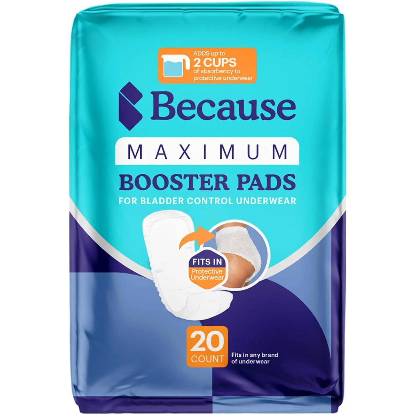 Incontinence Booster Pads for Men and Women, Soft Diaper Doublers, Maximum Absorbency, Discreet Leak Protection - 20 Count Incontinence Underpads, Soft Material, High Absorption