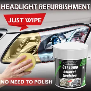 Car Headlight Restoration Polishing Kits Headlamp Scratch Repair Liquid Oxidation Yellowing Remover Restore Headlight Clarity Light Polisher Paste Headlight Polishing Agent