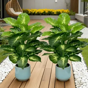 Large Artificial Heart Leaf Monstera Palm Trees, Realistic Design, Durable Plastic Material, Indoor Outdoor Decor, Wedding Hotel Garden Yard Christmas