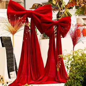 Giant Luxury Bowknot Party Decoration, Birthday Party Decorations, 80cm Satin Ribbon Fringed, Perfect for Christmas, Birthdays, Weddings, Festivals