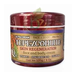 High Supreme Tepezcohuite Skin Regeneration Cream – 4oz Face & Body Repair Moisturizer – Infused with Vitamin E, Hyaluronic Acid, Collagen & Coenzyme Q10 – Deep Hydration & Anti-Aging Formula for Radiant Skin – Authentic Mexican Skin Care