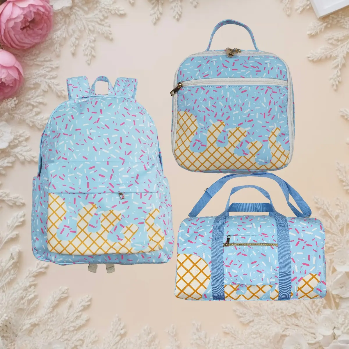 Kids' Large-Capacity Backpacks - Kid Safe Backpack, Blue Duffle Gym Bag, White Cute Lunch Bag for School & Travel, Backpack Backpacks, Kid Safe Backpacks