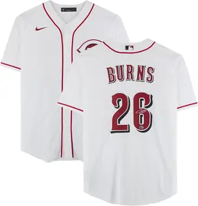 Chase Burns Cincinnati Reds Autographed White Nike Replica Jersey - Fanatics Authentic Certified