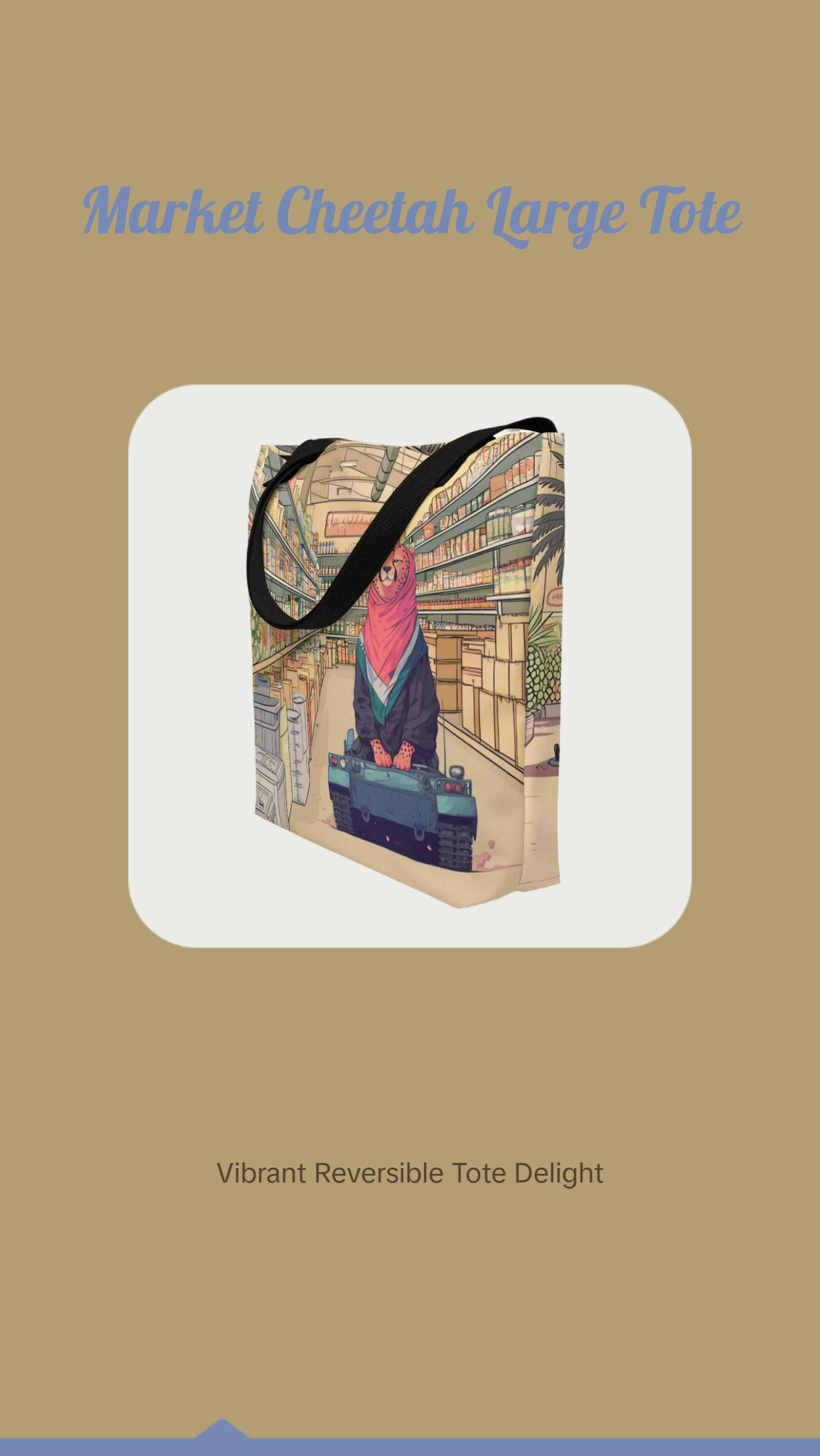 Market Cheetah Large Tote