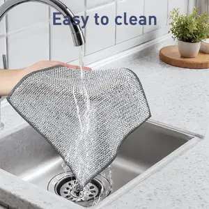 Heavy-Duty Steel Mesh Dishwashing Rag