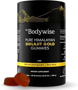 Pure Himalayan Shilajit Gummies Gold I Lab Tested I No Added Sugar I Ashwagandha, Gokshura| Fulvic Acid & 85+ Trace Minerals I for Men, Women I Non-GMO I 100% Natural & Organic I 60 Gummy