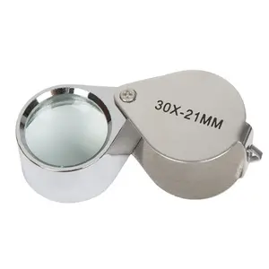 Glass Magnifying Loupe - 30x 21mm Jeweler's Eye Magnifier for Jewelry, Coins, Stamps