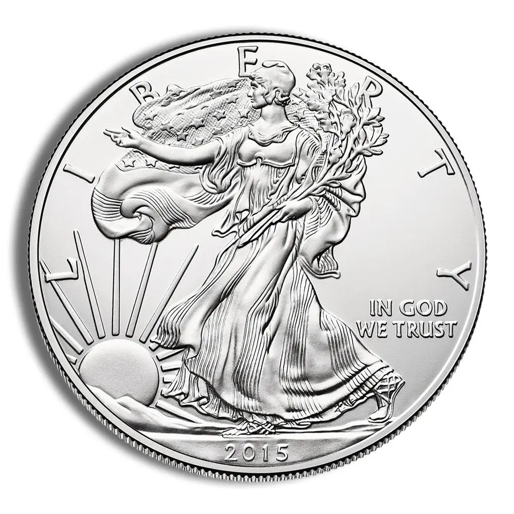 2015 Silver American Eagle Collectible Coin - BU, Collector Item with Eagle Motif, Bu Rounds