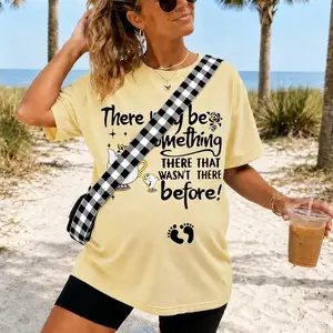 Women's Maternity Announcement T-Shirt - "A Little Magic Inside" for Expecting Moms, Baby Shower Gift