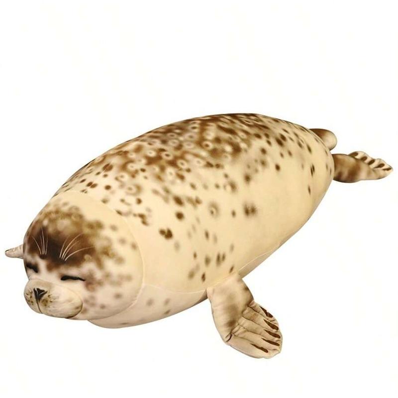 35cm Realistic Seal Stuffed Animal Seals Plush Doll Look Sea Lion Like Sea Creature Doll Aquarium Sea Animal Stuffed Toy Throw Pillow for Christmas Decor Super Soft Fluffy