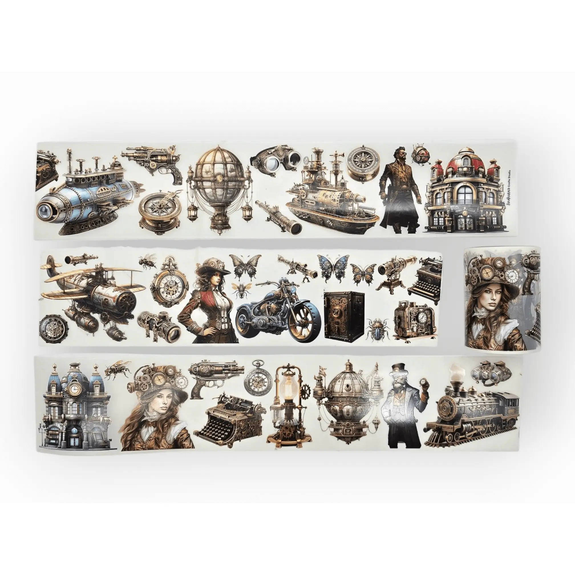 Steampunk Retro Fusion Transparent Tape Steampunk Retro Fusion Transparent Tape