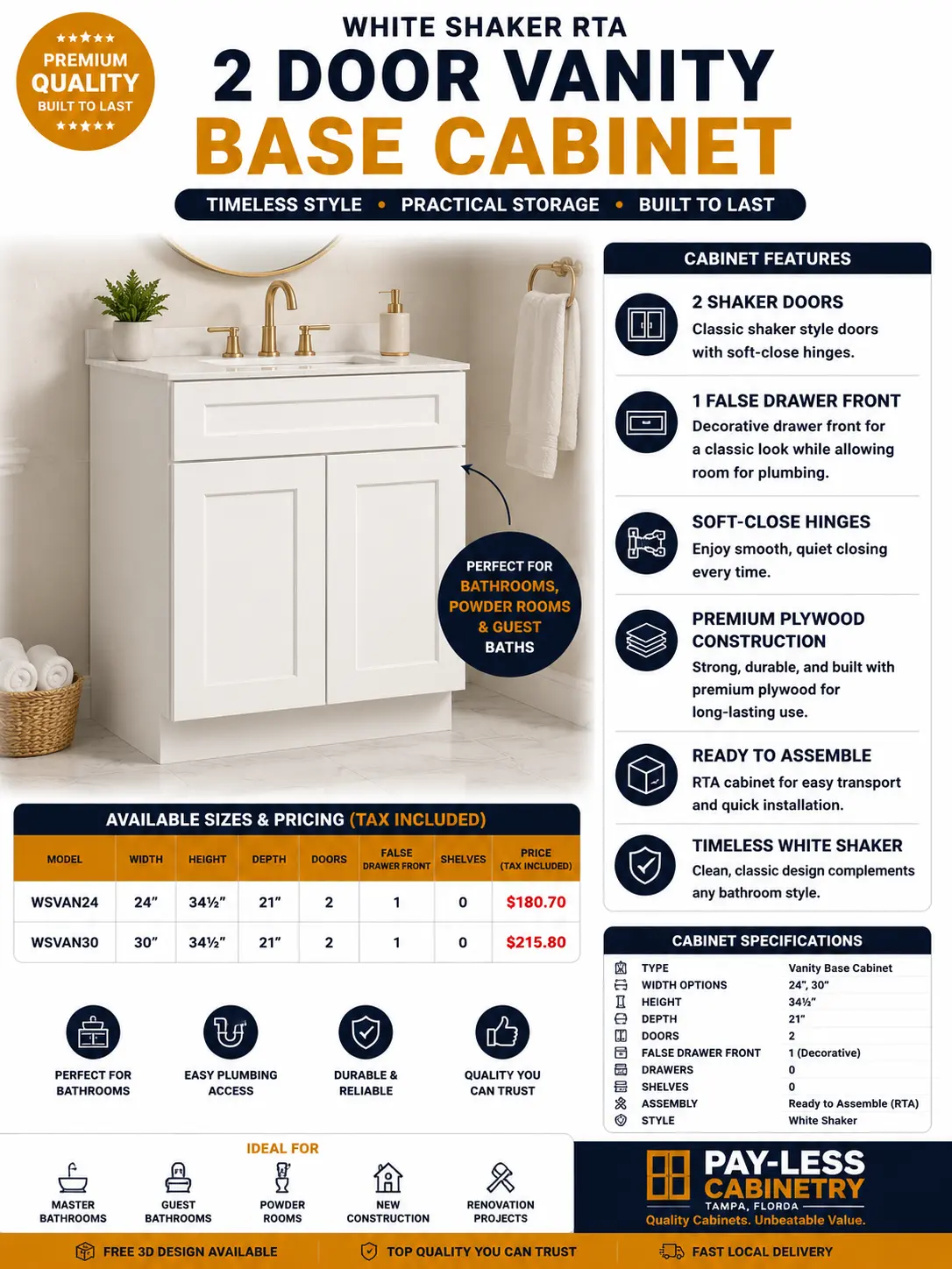 2 Doors Vanity
