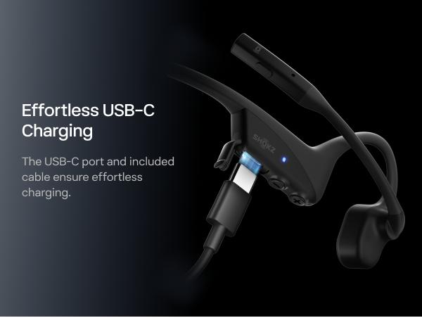 SHOKZ OpenComm2 - Open-Ear Bone Conduction Headphones, Wireless Bluetooth Computer Headsets with Noise Canceling Mic and Mute Button for Work, Call, Meeting, 16 Hours Talk Time for Mobile & PC, Black