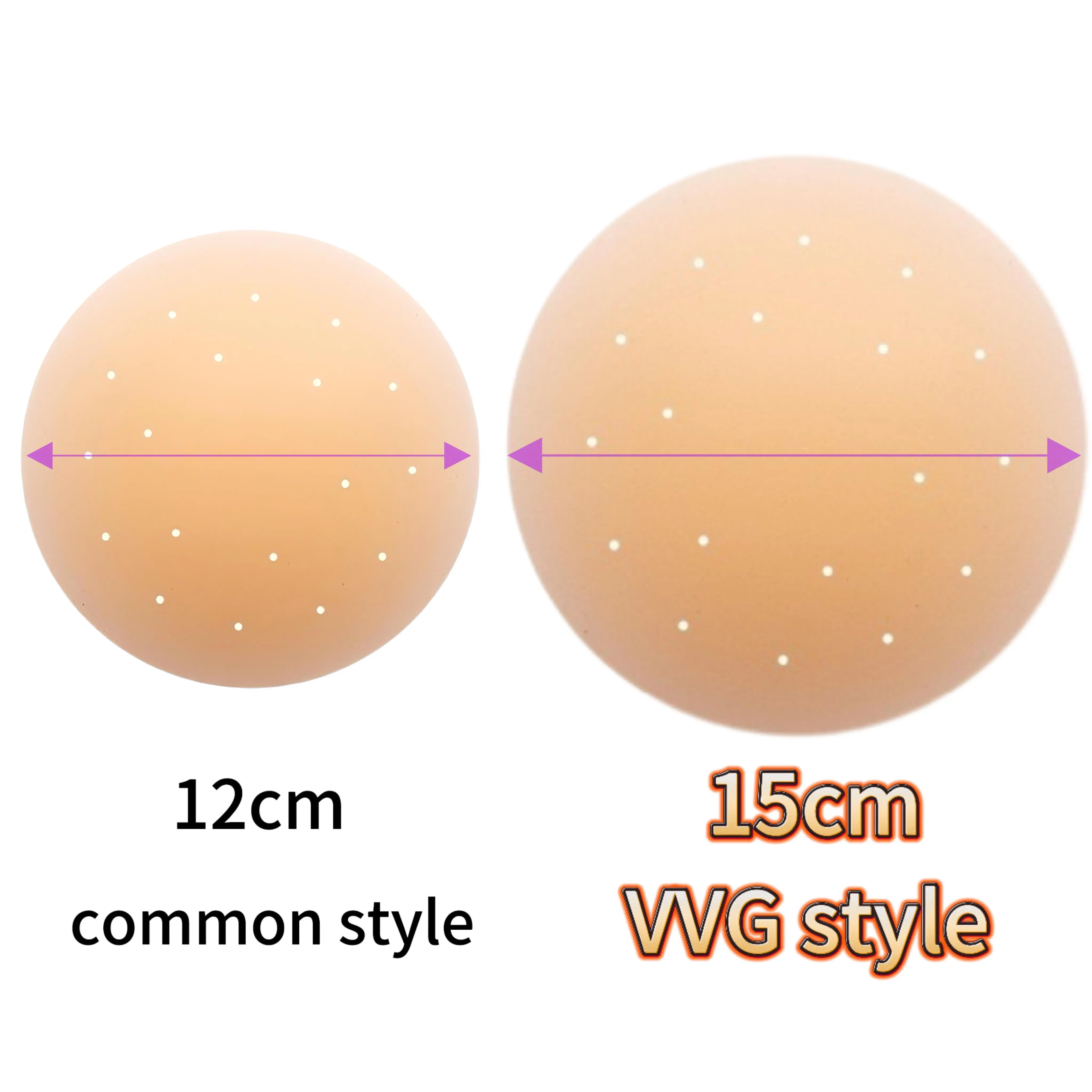 Women's Bra Accessories, 15cm Extra-Large Ultra-Thin Seamless Skin-Fusion Breathable Silicone Covers
