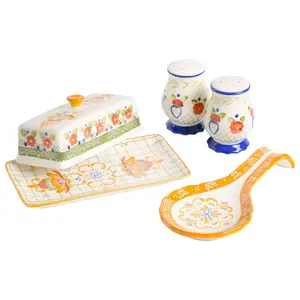 Laurie Gates Tierra 5-Piece Hand Painted Table Accessory Set