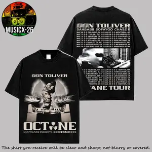 Donny Toliver - Octane Tour Date Graphic For Toliver Gang High-quality Cotton T-Shirt, Cactus Jack Style Shirt Hip-Hop Shirt, E85 Octane Album Merch, Donny Womack Rap Fan Graphic Tee