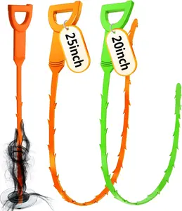 Drain Snake, Drain Clog Remover,Hair snake Tool Opener, sink snake for Sewer Kitchen Sink Bathroom Tub Toilet Clogged Drains  Cleaning Tool(1pc 25 Inch +1pc 20inch)