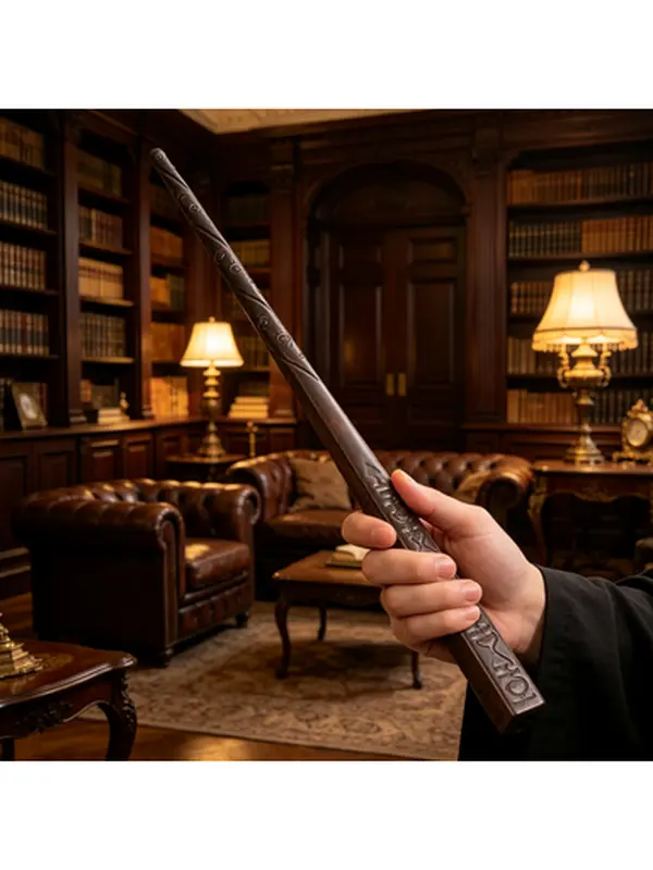 Handmade Large-Caliber Solid Resin Magic Wand - Durable Wizard Staff Prop, Classic Unisex Role-Play Cosplay Accessory, Ideal Birthday Gift for Kids, Suitable for Party, Festivals and Celebrations