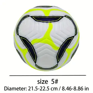 Professional Size 5 Soccer Ball, Made of High-Quality Thick PU Material, Handcrafted with Seamless Hot-Melt Technology, Waterproof, Durable, And Highly Elastic, Anti-Slip And Tear-Resistant