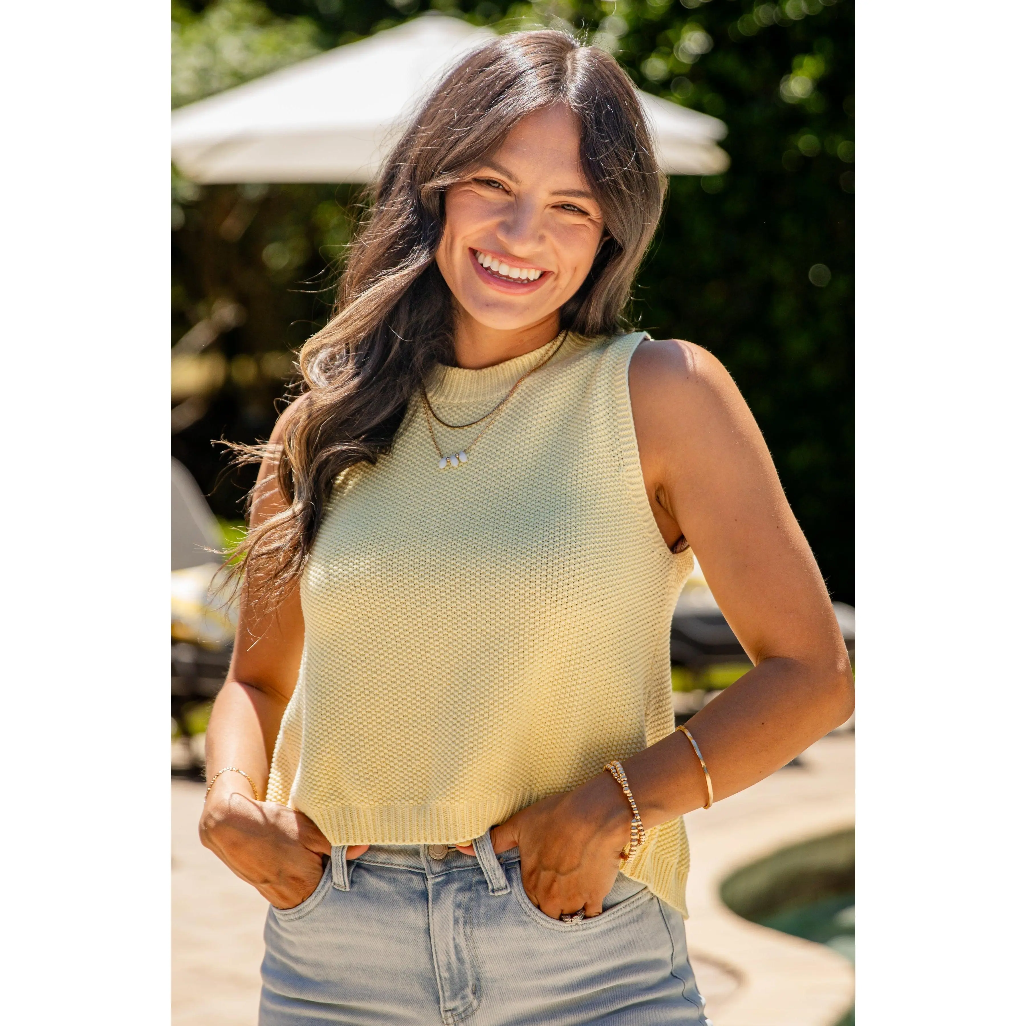 Gelato Run Yellow Knit Top
