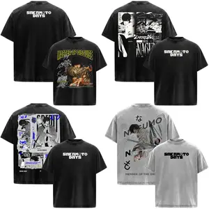 Nagumo Sakamoto Days Anime Manga Acid Washed 230GSM Heavyweight Cotton T Shirt Collection - Size S to 3XL - Unisex Vintage Streetwear Oversized Crewneck Merch - Gift for Anime Fans