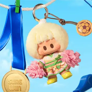 Miniso YOYO CHEER UP Cuteness Series Rubber Plush Hanging Tag Pendant, Football World Cup Themed Stuffed Toy