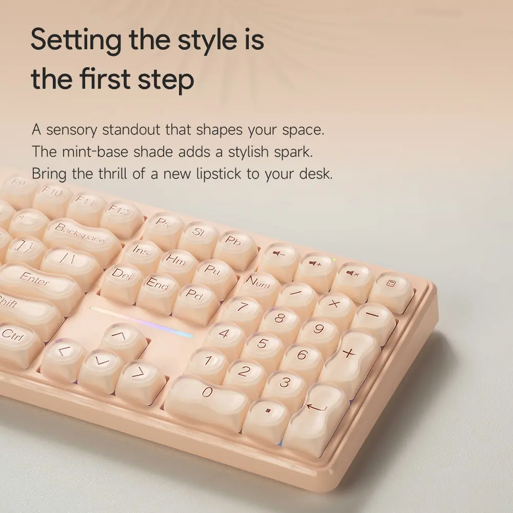 アイブロウ nanaki FURYCUBE IP108 PRO Foundation Ofice Keyboard, 108 keys Tri-mode