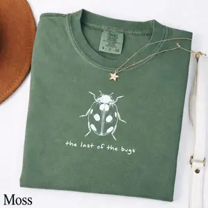 Comfort Colors Minimalist Ladybug Shirt, Vintage Cottagecore Bug Graphic Tee, Cute Nature Inspired Aesthetic T-Shirt, Retro Soft Style Oversized Unisex Top