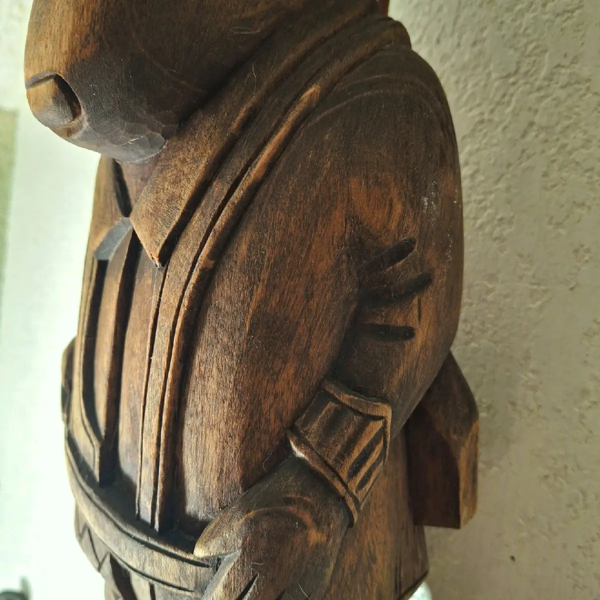 Folklore Swiss Rabbit/Hare Wood Hand Carved Vintage 1860 Circa Collector Ornament - Decor, Ornaments