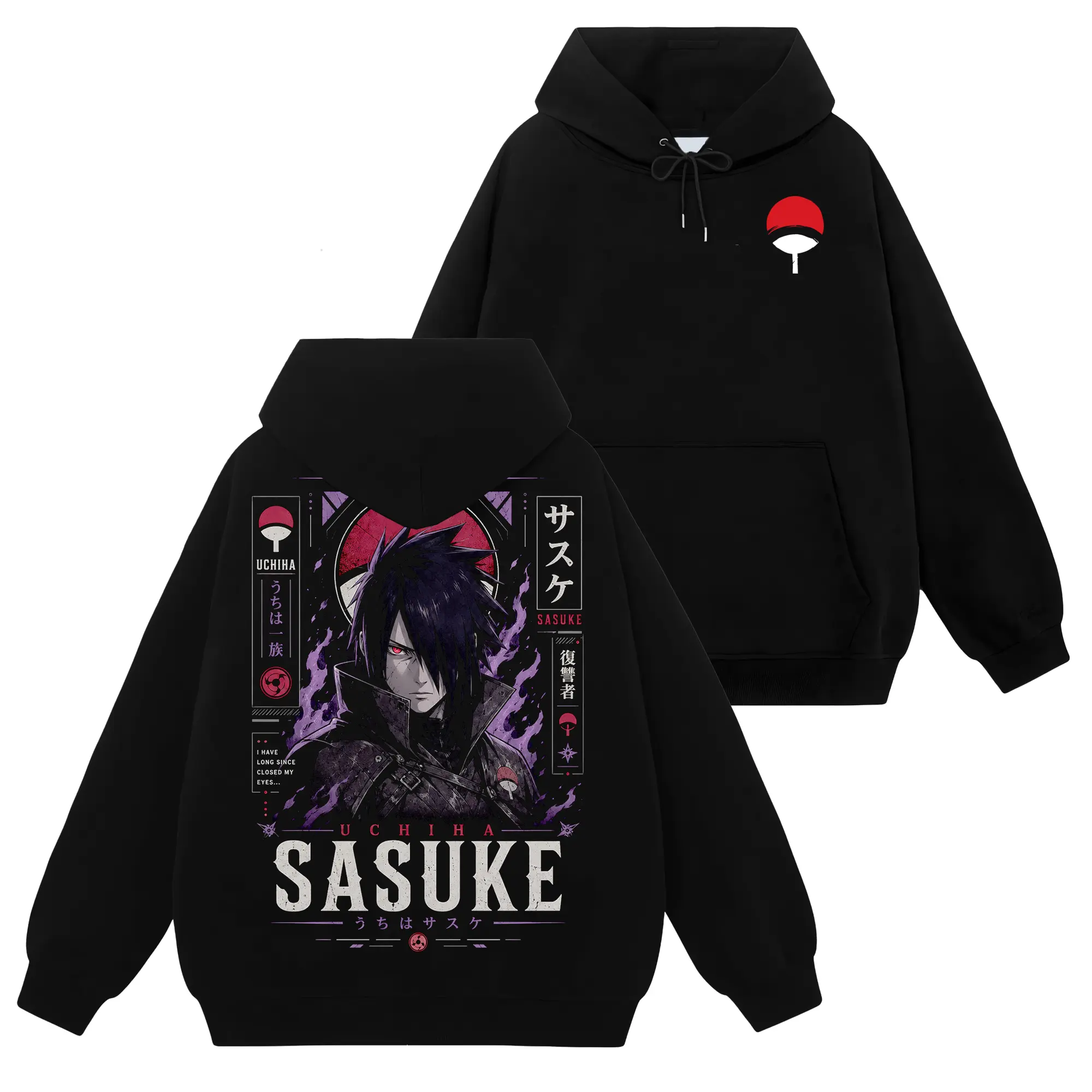 [Uchiha Fashion] Limited Sasuke Uchiha - Naruto Shippuden #127 Hoodie T-Shirt Sweatshirt, Retro Vintage Unisex Graphic 90s Cotton, Gift For Wibu, Anime Manga Y2K Streetwear Minimalist