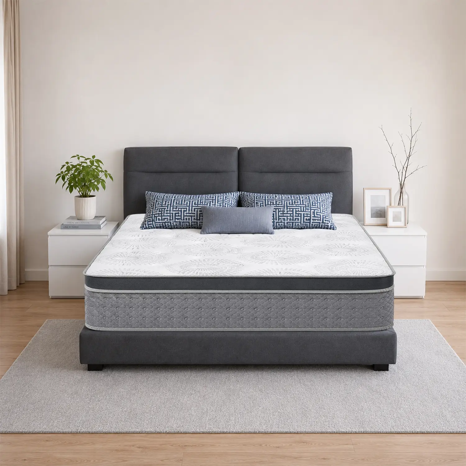 Twin/Full/Queen/King Memory Foam Hybrid Pocket Coil Mattress