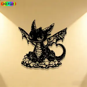 1pc Baby Toothless Dragon Metal Wall Art, Toothless Dragon Statue Mural, Intricate Craftsmanship, Artistic Metalwork, Perfect for Christmas, Housewarming Decor, Perfect for Kids Room Game Room Bedroom Decor, Ideal Gift for Dragon Enthusiasts.