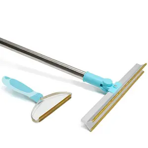 Adjustable Long Handle Pet Hair Removal Rake, 180 Degree Rotating Head Carpet Footpad Sofa Hair Removal Brush, Pet Grooming Tool