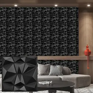 Aadesh 3D Wall Panel (Includes One Roll of Mounting Tape), Interior Wall Decor, Diagonal Diamond Diamond Textured Pattern for Living Room, Lobby, Bedroom, Hotel, Office, Game Room, TV Backsplash, 11.8 x 11.8 Inches (Approx. 30 x 30 cm)