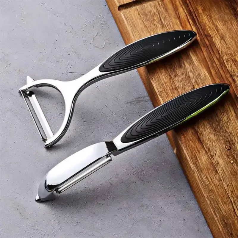 Multifunction Durable Stainless Steel-Zinc Kitchen Peeling Utensils Set - Fruit Veggie Peeler, Eggplant Peeler, Chocolate Shavings Grater, Lightweight, Easy to Clean, Dishwasher Safe for Daily Prep