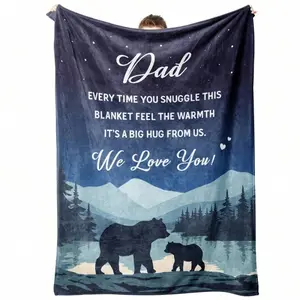Funny "Dad Is Not Sleeping, He's Just Resting His Eyes" Flannel Throw Blanket - 280gsm Polyester, Soft Breathable Lightweight Washable All-Season, Couch Decor, Father's Day Gifts Prank Gift For Him