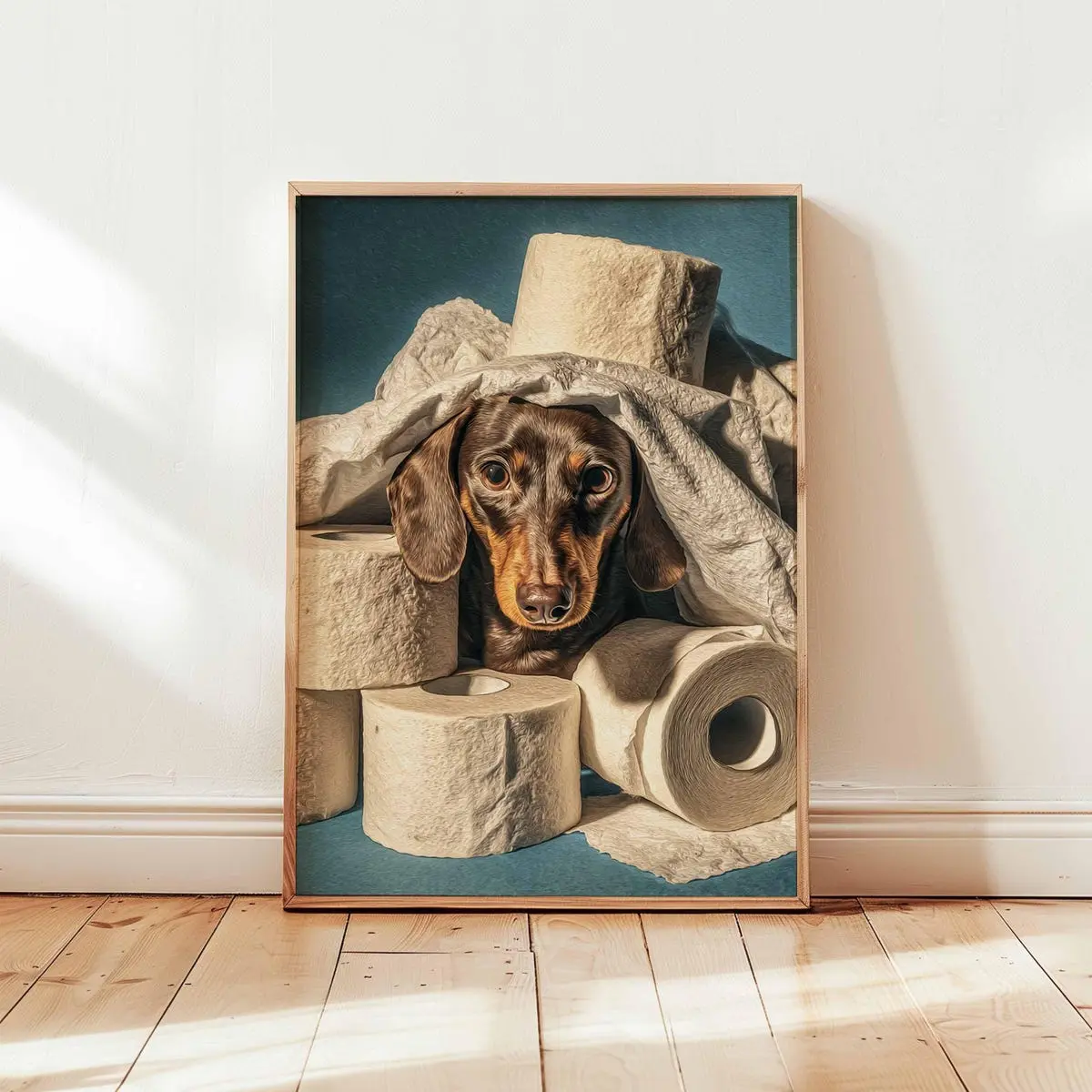 Dachshund Poster, Dog Art Print, Sausage Dog Wall Art, Cute Pet Decor, Wiener Dog Poster, Dachshund Gift Print, Puppy Illustration Wall Art, Unframed