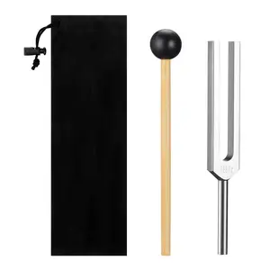 Tuning Fork for 528Hz with Percussion Hammer Mallet & Storage for Chakra/Yoga/Meditation