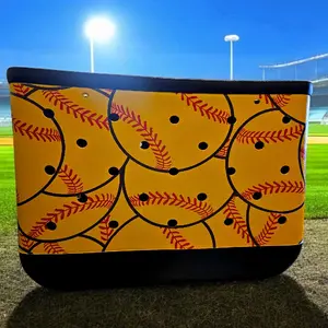 XL Softball Print Tote Bag -Black XL Softball Print Tote Bag -Black