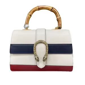 Pre-owned GUCCI Dionysus Medium Tote Bag All Leather Tri Colour Version Bamboo Handle Handbag with Single Shoulder & Crossbody Options 95% New Discontinued