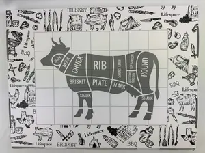 Lifespace Disposable 24" x 18" "Cow" Cutting Boards - 50x Sheets