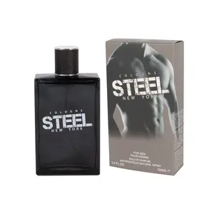 Mens EDP 3.4oz STEEL, Top Notes LEMON/ORANGE/CARDAMUM, Perfume for man, Gift for man