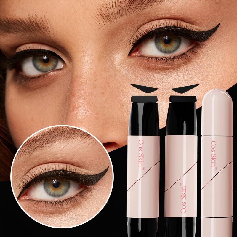 Rotating Eyeliner Stamp Pen,All-Day Makeup Wear - Women's cosmetics, Makeup tools,Dual-Head Design with Wing Stamp, Quick-Dry, Long-Lasting, Smudge-Proof for Easy Cat Eye, Sharp Winged Lines,TikTokShopBlackFriday, Christmas gifts.sharp cat eye look