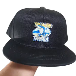 gorra de niños  tralalero  , color obscuro marca dedky  visera flat  ajustable