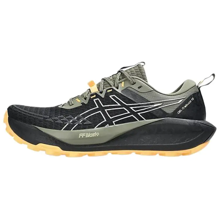 ASICS GEL Trabuco 13 Trail Running Shoes Men's Black Green Versatile Comfort Low Top 1011B973-002