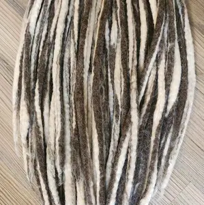 20-22 Inch Cookies and Cream Synthetic Dreadlock Extensions long straight hair extension