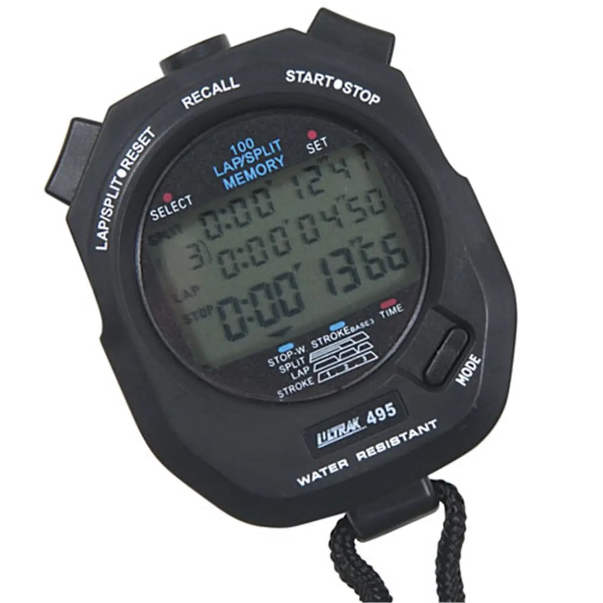 Sport Supply Group Digital Stopwatch Timer - 8.5x5x1.5 in, 100 Lap Memory - for Coaches, Referees (Sports & Outdoor Accessories), Timer Digital